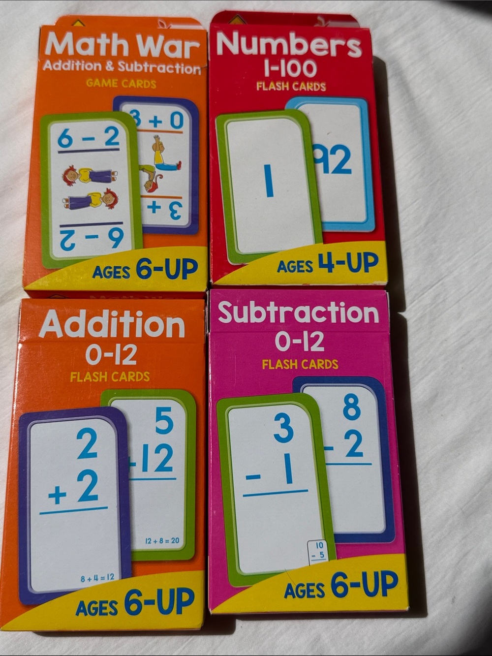 Set of mathematical Flash Cards 6+